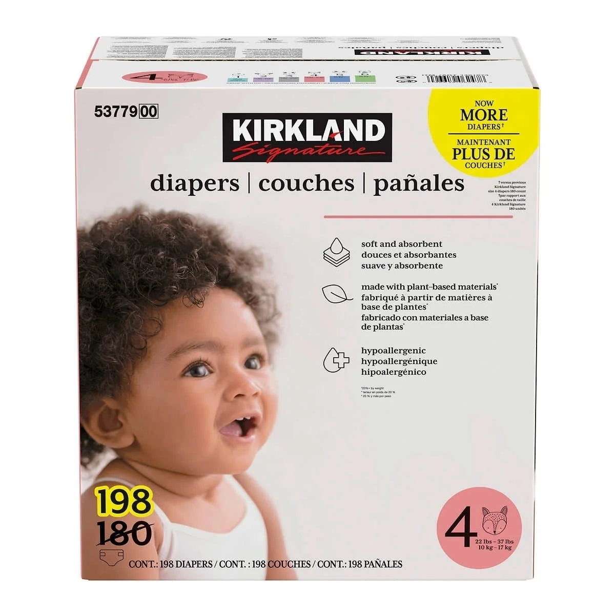 Signature Diapers Size 4 (22-37 Pounds) 198 Count