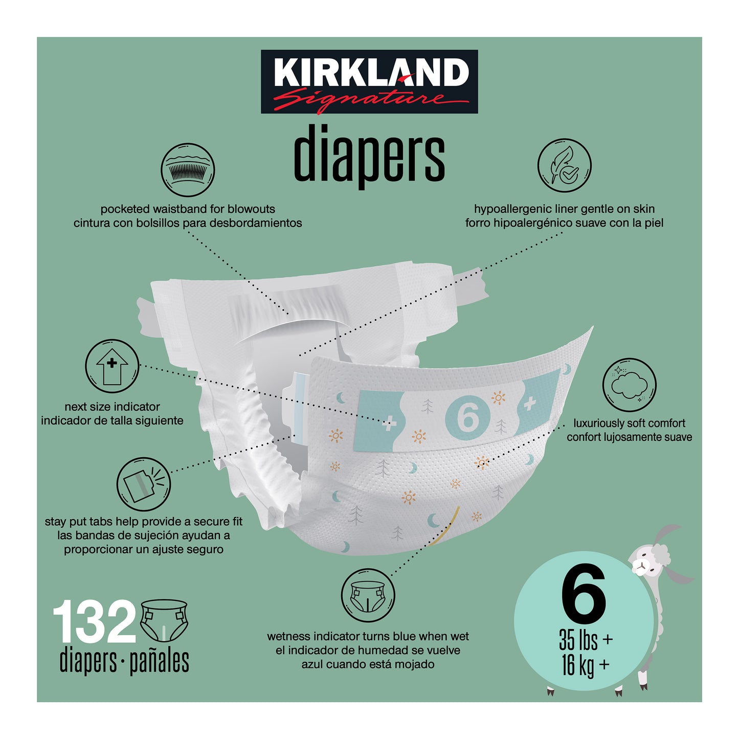 Diaper Sizes 3 – 6 – Thin, Super Absorbent, Gentle on Skin