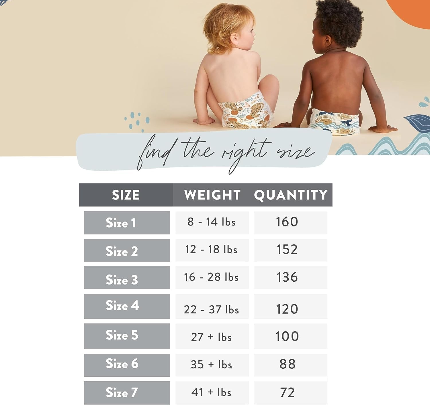 Plant-Based Baby Diapers – Size 5 (27+ lbs, 100 Count)