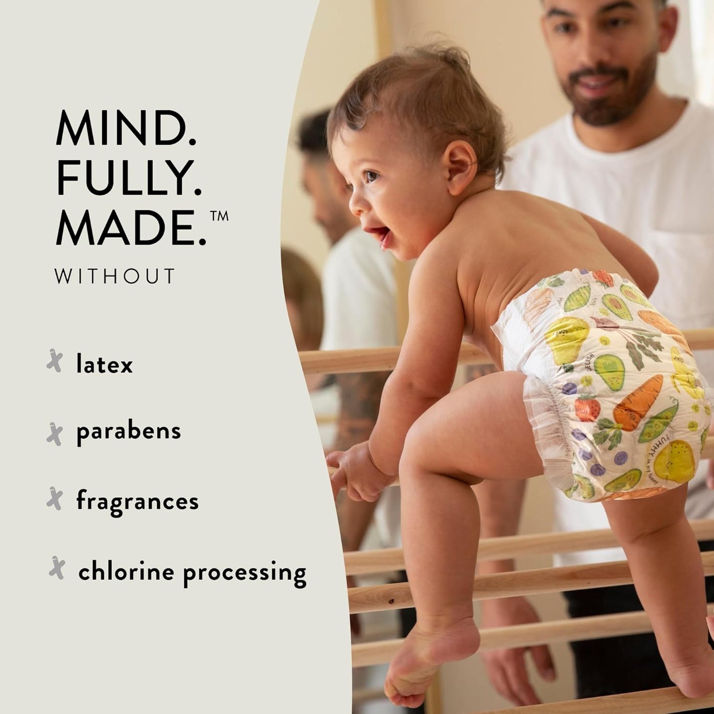Plant-Based Baby Diapers – Size 5 (27+ lbs, 100 Count)