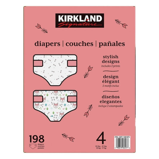 Signature Diapers Size 4 (22-37 Pounds) 198 Count