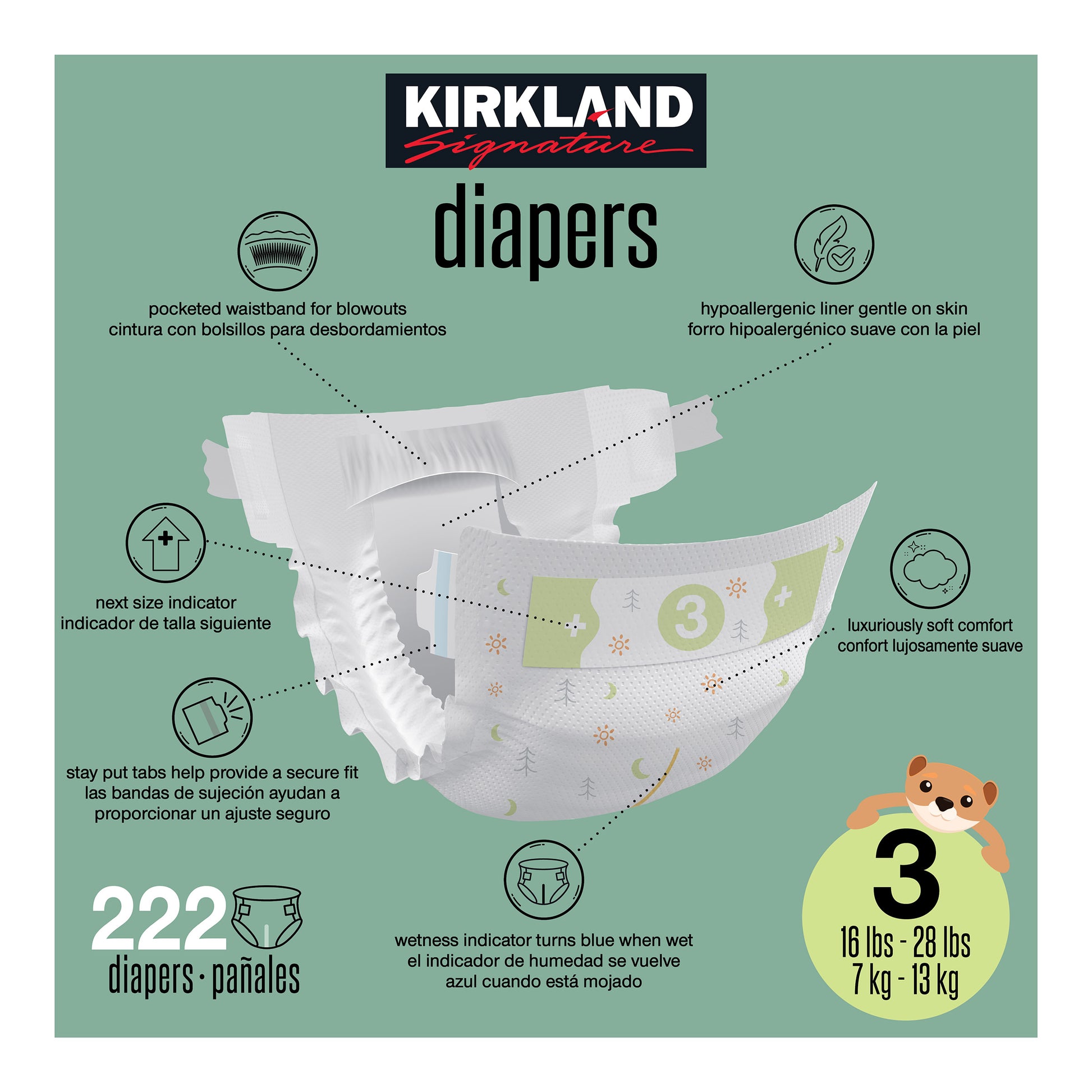 Diaper Sizes 3 – 6 – Thin, Super Absorbent, Gentle on Skin