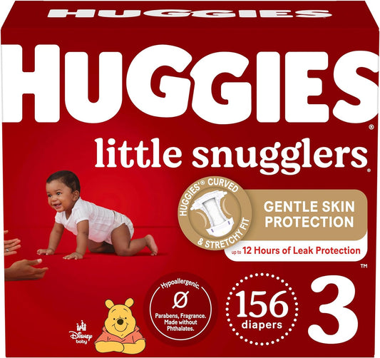 Baby Diapers – Size 3 (16–28 lbs, 156 Count) – Little Snugglers Style